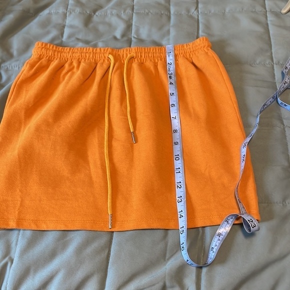 NWT Minimalist Terry Skirt Boutique Mini XS Venus French Camel Yellow Casual - Picture 10 of 12